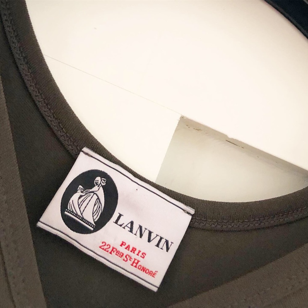 Lanvin Gathered Tie Jersey Dress